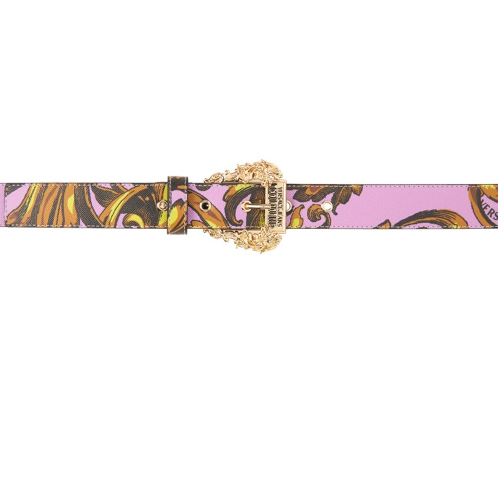 Versace jeans couture pink ptinted belt
